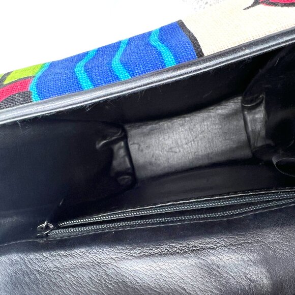 Vintage Crossbody Bag Multicolor Abstract Art - Picture 12 of 15